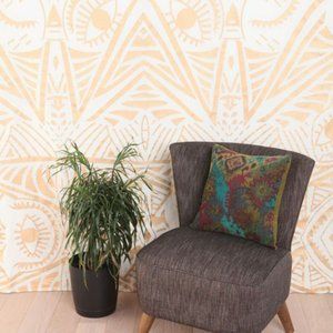 Magical Thinking/Urban Outfitters gold & white eye tapestry